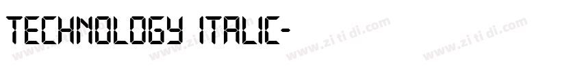 Technology Italic字体转换